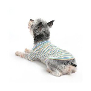 Cute Green Stripe Tee for Small Dogs