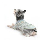 Cute Green Stripe Tee for Small Dogs