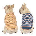 Cute Striped Cotton Dog T-Shirts, 2-Pack