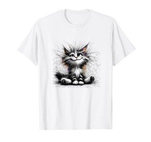 Funny Cat Art Tee for Cat Lovers