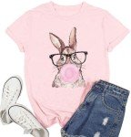 Crazy Easter Bunny T-Shirt with Leopard Glasses