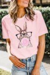 Crazy Easter Bunny T-Shirt with Leopard Glasses