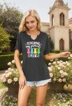 Cute Bunny V-Neck Easter Shirt for Women