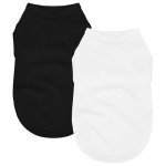 2 Pack Lightweight Dog T-Shirts - Black & White