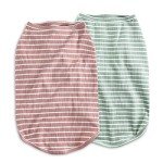 Funny Dog T-Shirt Set - Pink & Green Vests