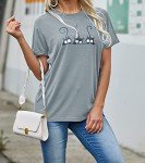 Three Cats Print Graphic Tee for Teens