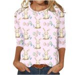 Funny Easter Rabbit & Egg T-Shirt for Women