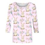 Funny Easter Rabbit & Egg T-Shirt for Women