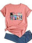Funny Cat and Ice Cream Oversized Tee for Women