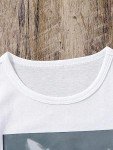 Cute Cat Graphic T-Shirt for Girls 11-12Y