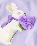 Purple Bunny Graphic Tee for Girls and Toddlers