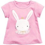 Toddler Girls Bunny Easter T-Shirt in Pink