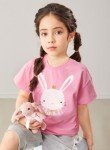 Toddler Girls Bunny Easter T-Shirt in Pink