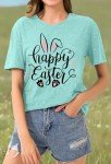 Happy Easter Bunny Graphic T-Shirt for Women