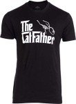 Funny Catfather T-Shirt for Cat Dads - Black