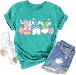 Happy Easter Bunny Graphic T-Shirt for Women