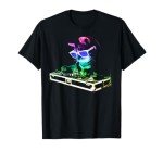 Rainbow DJ Cat House Cat T-Shirt