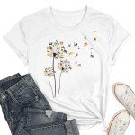 Vintage Floral Cat T-Shirt for Women