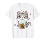 Cute Cat Boba Tea Anime Graphic T-Shirt