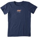 Life is Good Cat Graphic Vintage Tee - Blue