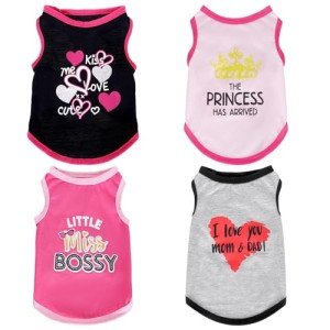 Cute Summer Dog T-Shirts - 4 Pack Design
