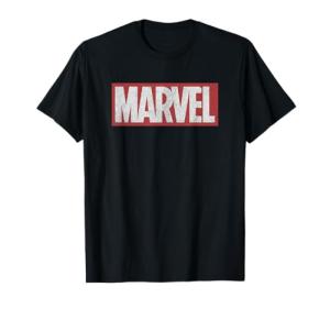 Distressed Red Marvel Universe Logo T-Shirt