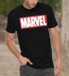Marvel Men's Classic Logo T-Shirt in Black