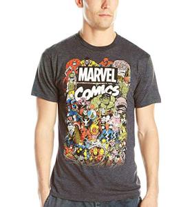 Marvel Avengers Comics Crew T-Shirt in Charcoal