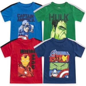 Avengers T-Shirts 4-Pack for Little Boys