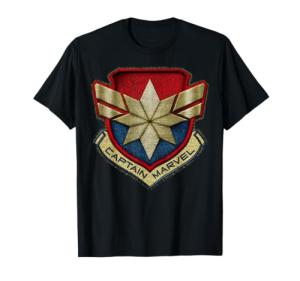 Captain Marvel Stitch Badge Logo T-Shirt