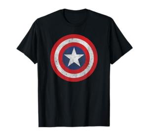 Vintage Captain America Shield Graphic T-Shirt