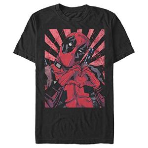 Marvel Men's Heart Pool Graphic Tee - Black