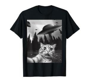 UFO Cat Selfie Funny T-Shirt