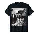 UFO Cat Selfie Funny T-Shirt