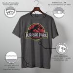 Jurassic Park Classic Movie Logo Men's Tee, Military Green