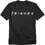 Friends TV Show Logo Black Novelty T-Shirt