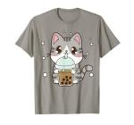 Cute Cat Boba Tea Anime Graphic T-Shirt