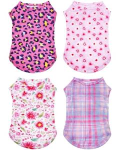 4 Pack Cute Paw Print Dog T-Shirts