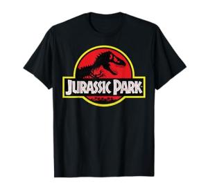 Vintage Jurassic Park Logo Distressed Tee - Novelty T-Shirt