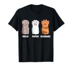 Funny Cat Rock Paper Scissors T-Shirt for Cat Lovers