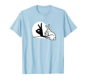 Funny Rabbit Shadow Puppets Pop Art T-Shirt