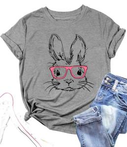 Cute Funny Bunny Graphic T-Shirt for Women