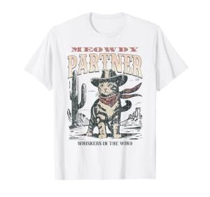 Cowboy Cat Meowdy Partner Vintage T-Shirt