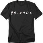 Friends TV Show Logo Black Novelty T-Shirt