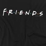Friends TV Show Logo Black Novelty T-Shirt