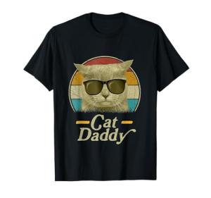 Cool Retro Cat Daddy Sunglasses T-Shirt