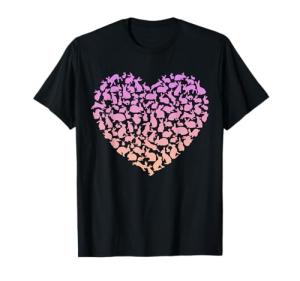 Heart Bunny T-Shirt for Rabbit Lovers