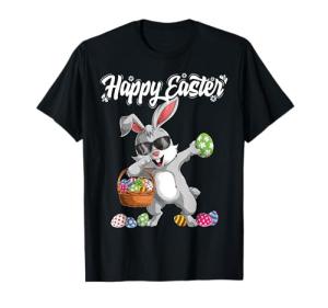 Dabbing Rabbit Easter Egg T-Shirt for Kids