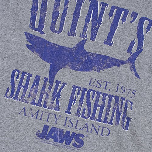 Jaws Movie Quints Shark Fishing Tee & Stickers 2XL