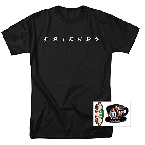 Friends TV Show Logo Black Novelty T-Shirt
